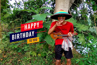 make heartwarming birthday wishing video with ukulele