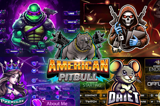 do animated twitch overlay and stream overlay package
