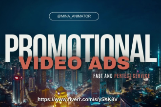 create promotional video ads or short video ads for marketing commercial