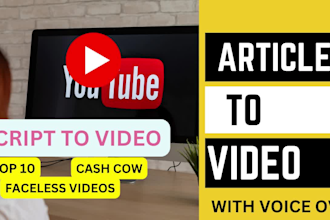 convert article,script,blog or website content to video