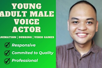 be your professional voice actor for young male characters