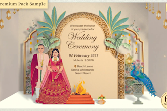 create popup wedding invitation video