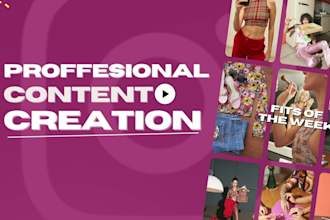 research , plan and create monthly video content for your brand