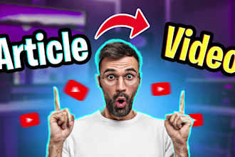 convert your blog or article into stunning youtube video with voiceover
