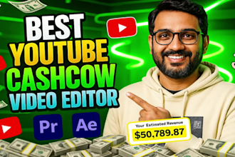 make top 10 faceless videos, cashcow videos editing, and youtube automation