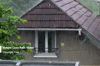 create cozy apartment cabin window relaxing rain video with rain sound