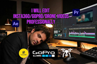 edit insta360 and gopro videos professionally