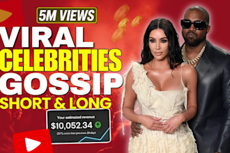 create celebrity gossip viral youtube videos for you within 24 hours