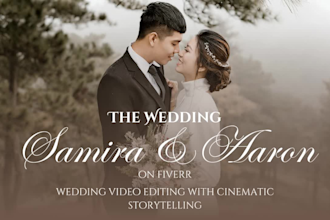 professional wedding video editor cinematic 4k edits fast delivery