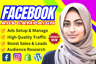 create and manage high converting facebook ads campaigns for your business