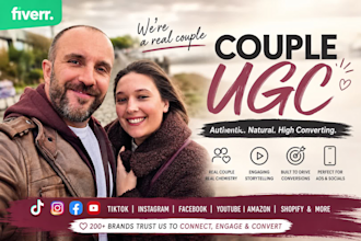 create converting french couple ugc video ads