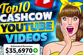 create top 10 viral faceless and cash cow youtube videos