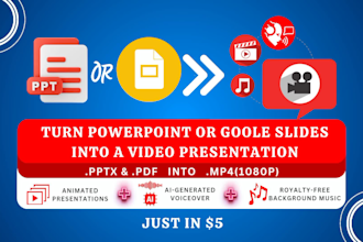 turn powerpoint or google slides into a video presentation