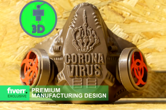 model your product for 3d printing, cnc, manufacturing, or molding