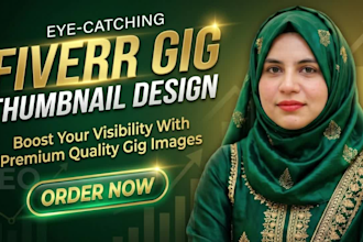 design clickable fiverr gig image and gig thumbnail cover photo