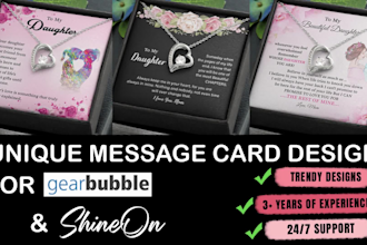 design shineon message cards for your jewelry business