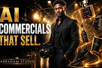 cinematic ai commercial video, ai product video and ai commercial ads