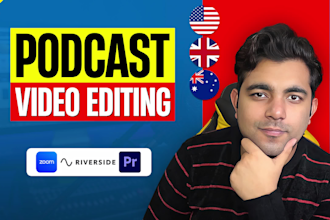do podcast video editing for riverside, zoom or multi camera interviews