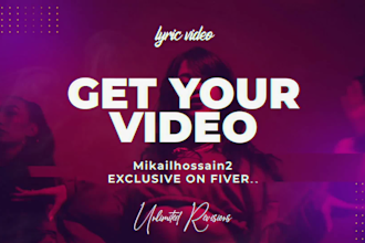 do 4k full HD dance or lyric music video by stock footage