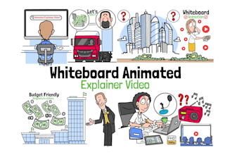 create a custom whiteboard animation doodle explainer video