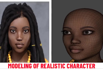 model a realistic character in 3d