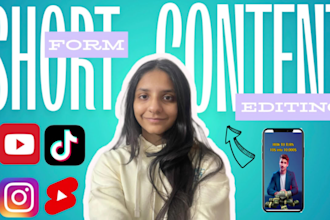 edit short form videos for shorts, reel, tiktok and short form content