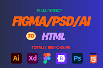 convert PSD to HTML responsive website