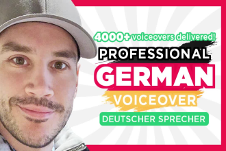 record a professional german male voice over, deutscher sprecher
