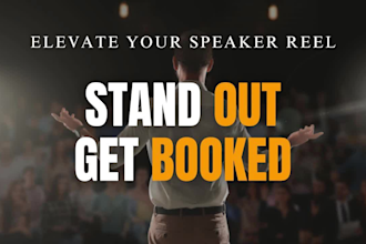 edit your speaker reel, showreel, sizzle demo reel, highlight video editing