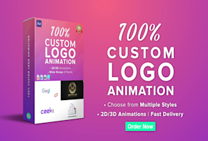 Custom 3d rotating logo animation or 360 spin loop GIF