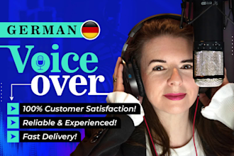 record a charming german, austrian and english female voice over