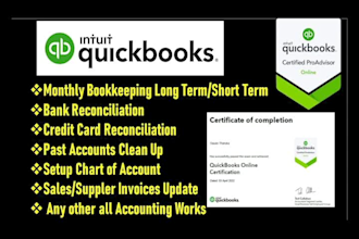 do quickbooks monthly bookkeeping service