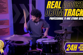 record professional live drums for your song remotely