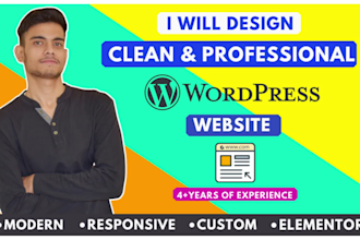 build a modern great looking wordpress website using elementor expert