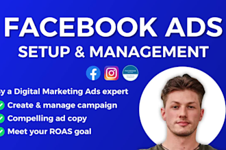 be your meta facebook ads manager media buyer for paid ads campaign