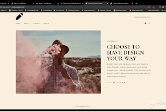 create modern blog wordpress website with unique design