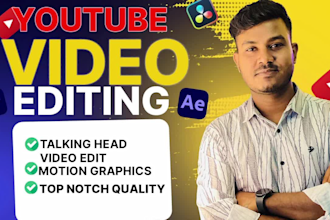 do professional talking head video editing and youtube video editing