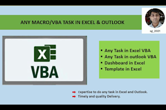 do any task in excel vba, google app script, outlook macros