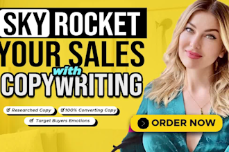 be your champion sales copywriter for sales page, email, landing page