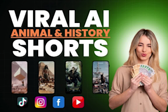 do viral ai animal and history shorts for youtube and tiktok