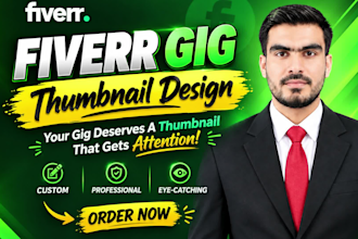 design a professional fiverr gig thumbnail, image and cover photo