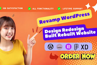 design, redesign, build, rebuild, fix or revamp wordpress website