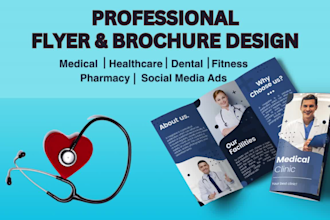 design medical, healthcare, dental, pharmacy business flyer and brochure