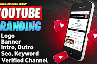 create youtube channel with logo, banner, intro, outro, SEO