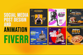 design animated post, GIF banner, ads, cover and flyer
