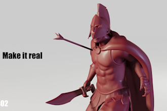 do high detailed sculptures 3d models for print