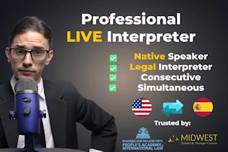 be your live english and spanish interpreter and translator