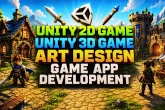 unity 2d game, unity 3d game art design, unity game development