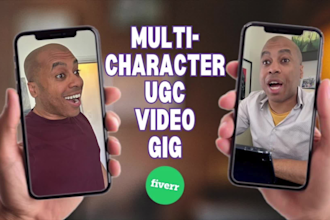 film a skit style ugc video with me as multiple characters