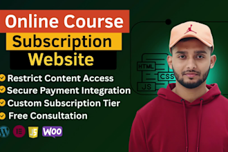 create an online course, membership or subscription website in wordpress